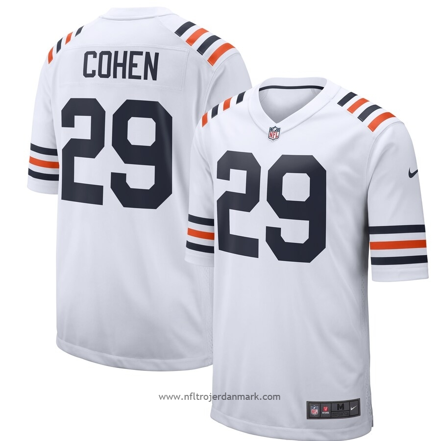 Mænd Chicago NFL Trøje Tarik Cohen Hvid 2019 Classic Game – nfl fodbold,nfl tøj danmark