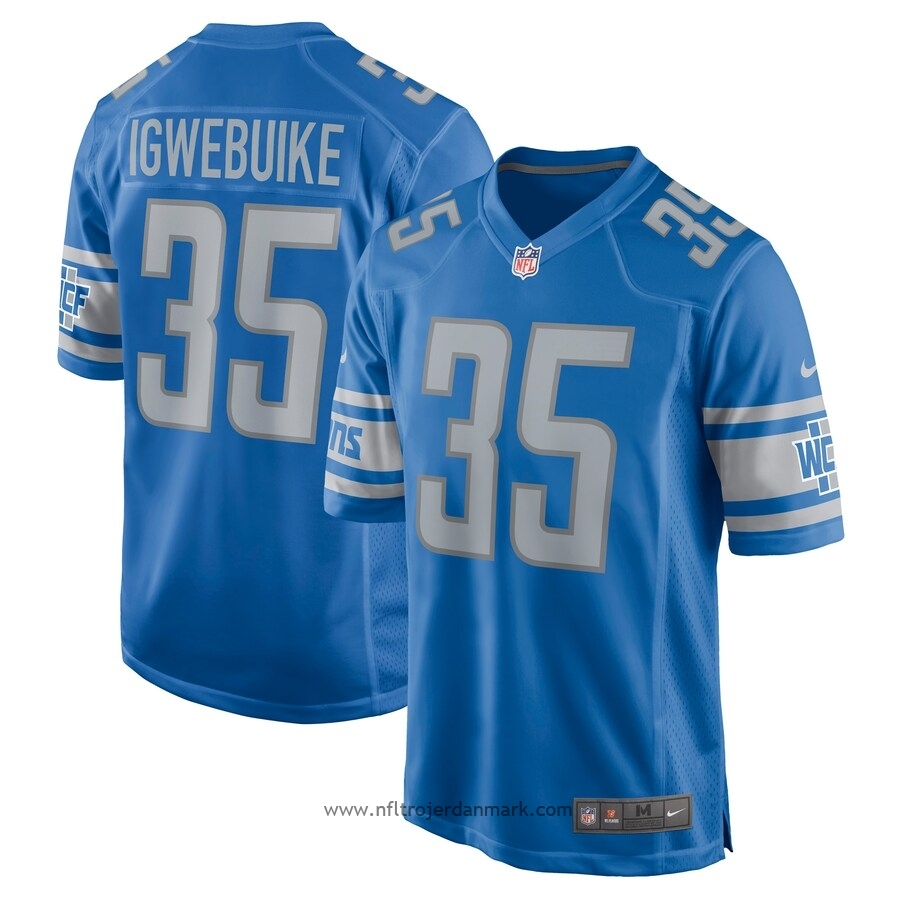 Mænd Detroit NFL Trøje Godwin Blå Game – nfl trøje|Amerikansk fodbold|nfl tøj