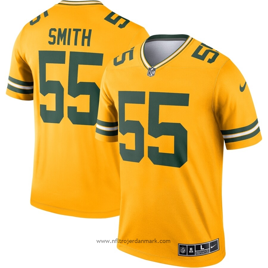 Mænd Green Bay Packers NFL Smith Guld Inverted – nfl trøje,Amerikansk fodbold,nfl tøj danmark