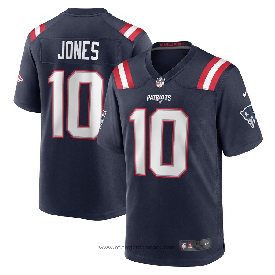 Mænd New England Patriots Trøje Mac Jones 2021 NFL Draft First Round Pick Game – nfl trøje,Amerikansk fodbold,nfl tøj danmark