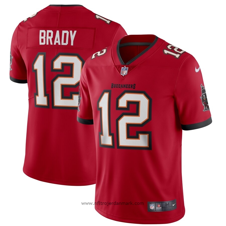 Mænd Tampa Bay Buccaneers NFL Tom Brady Rød Vapor Limited – nfl trøje,Amerikansk fodbold,nfl tøj danmark