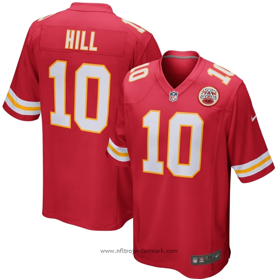 Børn Kansas City Chiefs NFL Tyreek Hill Rød Game nfl trøje,Amerikansk fodbold,nfl danmark